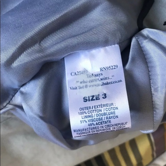NWT Ted Baker gray suit blazer jacket size XS/S - Picture 6 of 10